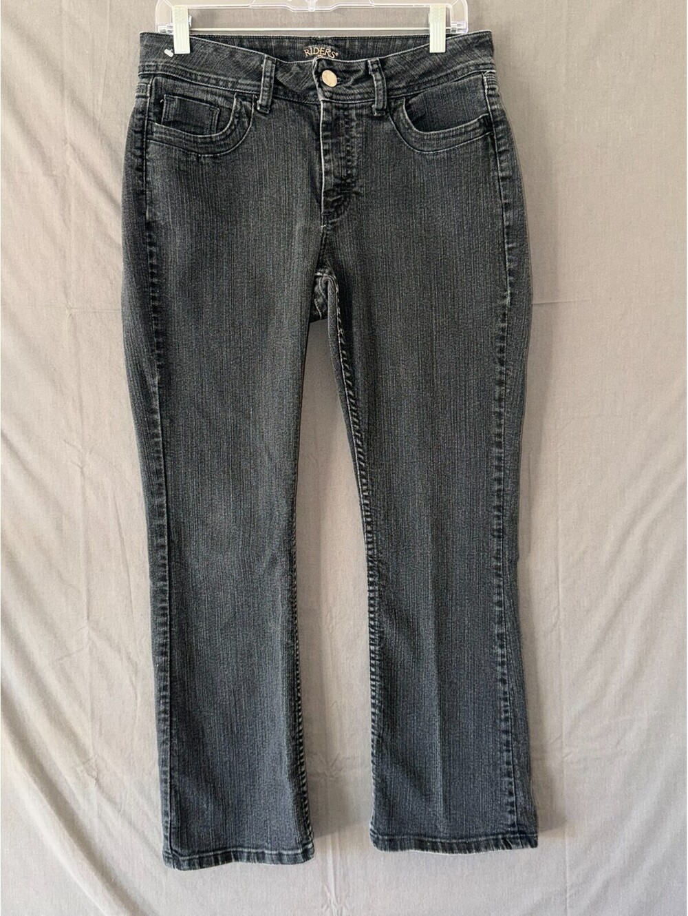 Riders by Lee Women’s Jeans 10P Dark Gray Stretch Straight Leg Mexico Made